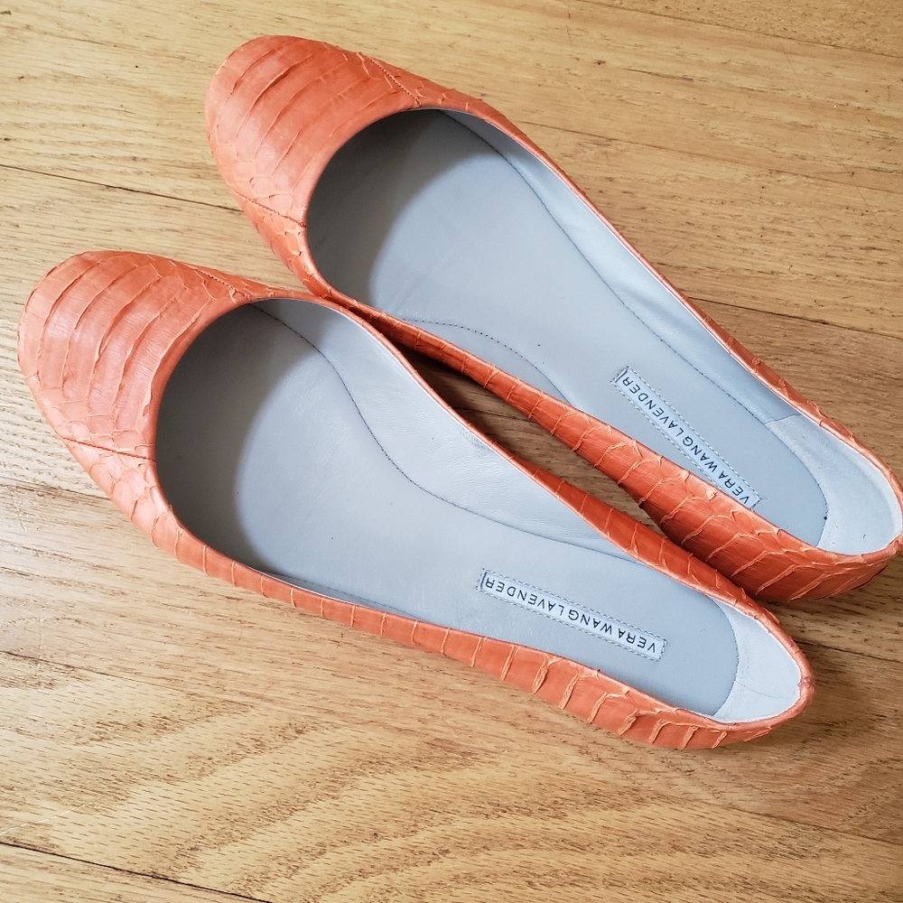 Vera Wang Lavender Leather Flat Shoes